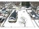 Aerial view showcasing house and surrounding neighborhood in winter at 1175 Central Ave, Noblesville, IN 46060
