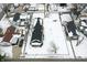 Aerial view of a house with a large backyard in a residential neighborhood at 1175 Central Ave, Noblesville, IN 46060