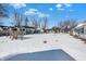House backyard with snow covered ground at 1175 Central Ave, Noblesville, IN 46060