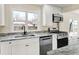 Modern kitchen with stainless steel appliances and granite countertops at 1175 Central Ave, Noblesville, IN 46060