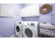 Laundry room with a side-by-side washer and dryer, white cabinets, and utility sink at 1535 Cricklewood Way, Zionsville, IN 46077