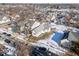 Wide aerial view of a white house and its neighborhood at 1913 S Talbott Se St, Indianapolis, IN 46225