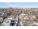 Neighborhood view showing various houses and city skyline in the distance at 1913 S Talbott Se St, Indianapolis, IN 46225