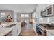 Eat-in kitchen with stainless steel appliances and an island at 5246 Parkhurst Xing, McCordsville, IN 46055