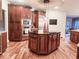 Large kitchen featuring a sizable island and dark wood cabinetry at 5465 S State Road 75, Jamestown, IN 46147