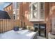 Private backyard with wooden fence and access to lower level at 588 E Vermont St, Indianapolis, IN 46202