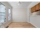 Bright dining area with hardwood floors and neutral walls at 588 E Vermont St, Indianapolis, IN 46202