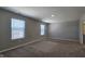 Spacious bedroom with gray walls and neutral carpeting at 7226 Griffon Ln, Camby, IN 46113