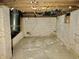 Unfinished basement area with visible ductwork, exposed ceiling, and concrete flooring at 817 N Linwood Ave, Indianapolis, IN 46201
