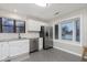 Bright kitchen with stainless steel appliances, granite countertops, and a large bay window at 8198 Wade Hill Ct, Indianapolis, IN 46256