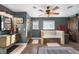 Spa-like bathroom with soaking tub, walk-in shower, and barn door at 8850 W State Road 46, Columbus, IN 47201
