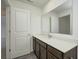 Single vanity bathroom with a view of a bedroom at 1011 Grassy Branch Dr, Indianapolis, IN 46239