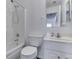 Clean bathroom with tub, toilet and vanity at 121 W Wind Chime Cir, Greenwood, IN 46143