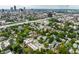 Beautiful aerial view of the city and neighborhood homes at 1468 Alabama St, Indianapolis, IN 46202