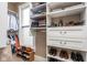 Well-organized closet with custom shelving, drawers, and ample storage space at 1468 Alabama St, Indianapolis, IN 46202