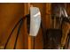 Garage showing Tesla electric car charging station at 1468 Alabama St, Indianapolis, IN 46202