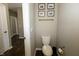 Small half bathroom with toilet and open to hallway at 2394 Eagle Ave, Plainfield, IN 46168