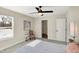 Bedroom with window, ceiling fan, and closet at 3264 Orchard Ave, Indianapolis, IN 46218