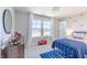 Firetruck-themed bedroom with a metal bed frame and playful decor at 4730 E Shadowbrook Dr, Camby, IN 46113