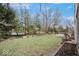 Spacious backyard with a basketball hoop and mature trees at 6551 Forrest Commons Blvd, Indianapolis, IN 46277