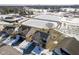 Aerial view of house and neighborhood, showcasing a spacious backyard and winter landscape at 7541 Mather Ln, Indianapolis, IN 46239
