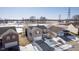 Aerial view of two-story house with snow covered lawn at 7541 Mather Ln, Indianapolis, IN 46239