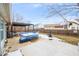 Large backyard with covered patio and hot tub at 974 Foxtail Ct, Franklin, IN 46131