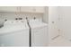 Laundry room with washer, dryer, and cabinets at 1217 Charleston Commons Dr # 25, Anderson, IN 46012