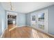 Bright dining room with hardwood floors and access to the backyard at 1407 Mar Lee Ln, Lebanon, IN 46052