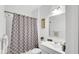 Bathroom with shower/tub combo and white vanity at 17083 Cole Evans Dr, Noblesville, IN 46060
