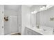 Bathroom with double vanity and walk-in shower at 17083 Cole Evans Dr, Noblesville, IN 46060