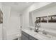 Clean bathroom with double vanity and white bathtub at 3872 Branch Cir, Franklin, IN 46131