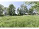 Green pasture and tall grasses, with a barn and house nestled among leafy trees and white fencing at 4462 S Morgantown Rd, Greenwood, IN 46143