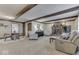 Open living room with a fireplace and comfortable seating area at 4462 S Morgantown Rd, Greenwood, IN 46143