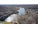 High angle view of a lake community with houses lining the waterfront at 459 W Lakeview Dr, Nineveh, IN 46164