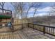 Spacious deck overlooking a serene lake at 459 W Lakeview Dr, Nineveh, IN 46164