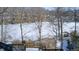 Deck overlooking a frozen lake and snowy winter landscape at 459 W Lakeview Dr, Nineveh, IN 46164