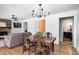 Charming dining area with hardwood floors and antique wooden table at 459 W Lakeview Dr, Nineveh, IN 46164