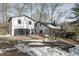 Modern white house with a large black garage door at 459 W Lakeview Dr, Nineveh, IN 46164