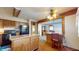 Kitchen with oak cabinets, an island, and a breakfast bar at 5806 E 19Th St, Indianapolis, IN 46218