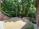 Outdoor patio with adirondack chairs surrounding a fire pit, perfect for entertaining and relaxing in nature at 11253 Loch Raven Blvd, Fishers, IN 46037