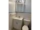 Clean bathroom with a vanity, medicine cabinet, and toilet at 116 Kenova Dr, Indianapolis, IN 46227