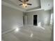 Spacious main bedroom with carpeted floor and ceiling fan at 17389 Dallington St, Westfield, IN 46074