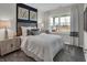 Cozy bedroom with a window showcasing a backyard view and a calming atmosphere at 196 Brunson St, Westfield, IN 46074