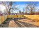 Fenced backyard with a large tree and plenty of space at 2215 Brookside Ave, Indianapolis, IN 46218