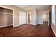 Large bedroom with double closets and hardwood floors at 2502 N Harding N St, Indianapolis, IN 46208