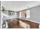 Living room with hardwood floors, fireplace and large window at 3208 Shady Grove Ct, Indianapolis, IN 46222