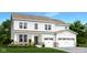 Charming two-story home with white siding, two-car garage, and a welcoming front porch at 3608 Planck Cir, Danville, IN 46122