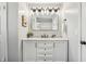 Charming bathroom with white vanity and marble countertop at 4155 Senour Rd, Indianapolis, IN 46239