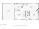 One-story home floor plan featuring a kitchen, living room, and bedrooms at 4155 Senour Rd, Indianapolis, IN 46239